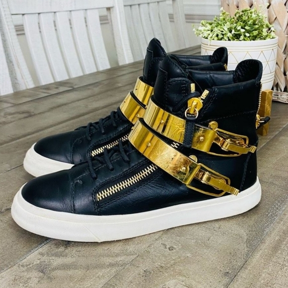 Giuseppe Zanotti Double Buckle Leather Sneaker 38 - Picture 5 of 6